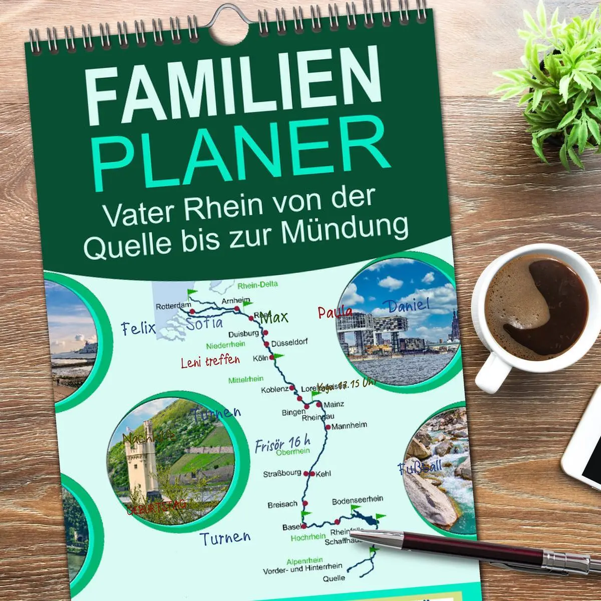 Bild: 9783516617092 | Familienplaner 2026 - Vater Rhein von der Quelle bis zur Mündung...
