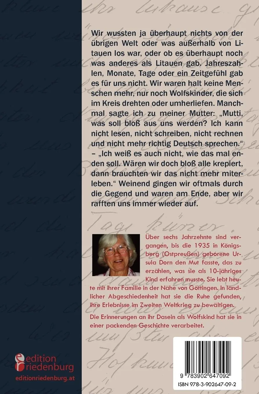 Rückseite: 9783902647092 | Ich war ein Wolfskind aus Königsberg | Ursula Dorn | Taschenbuch