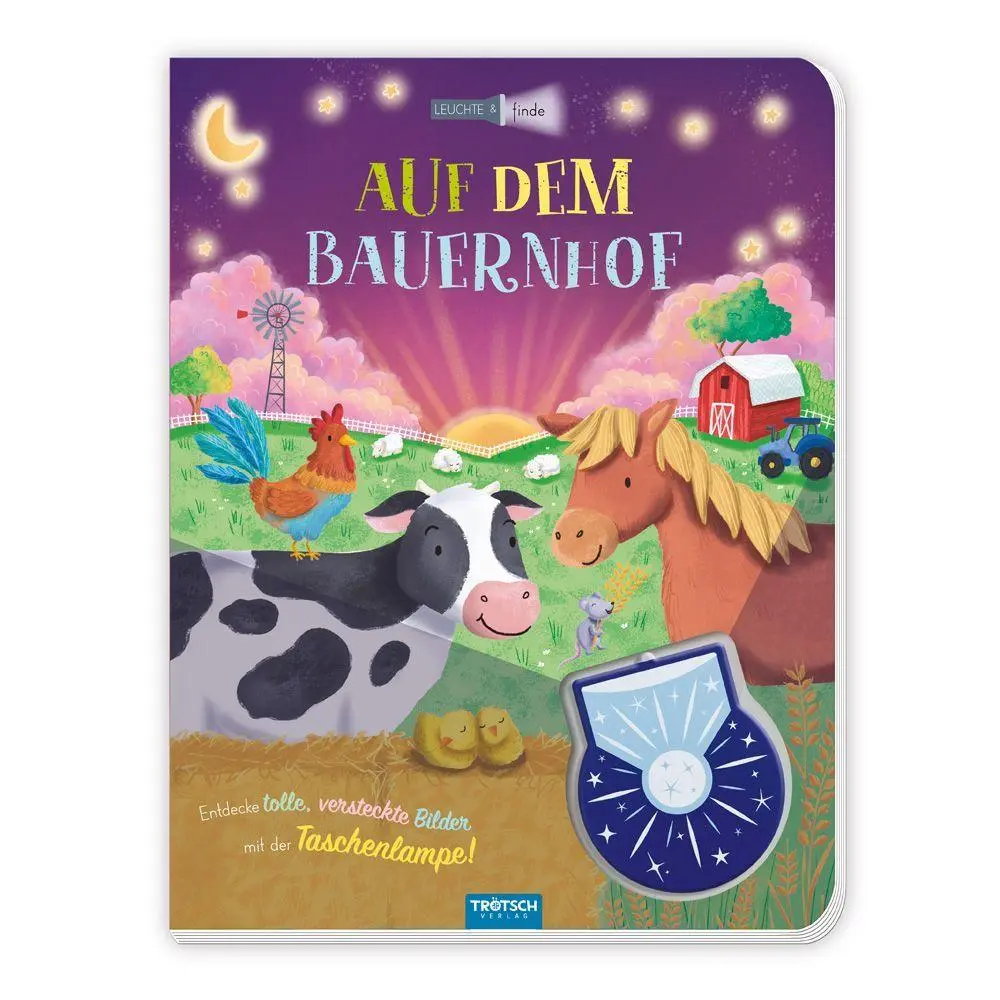 Cover: 9783988027092 | TRÖTSCH - Taschenlampenbuch Leuchte und finde Auf dem Bauernhof Ab...