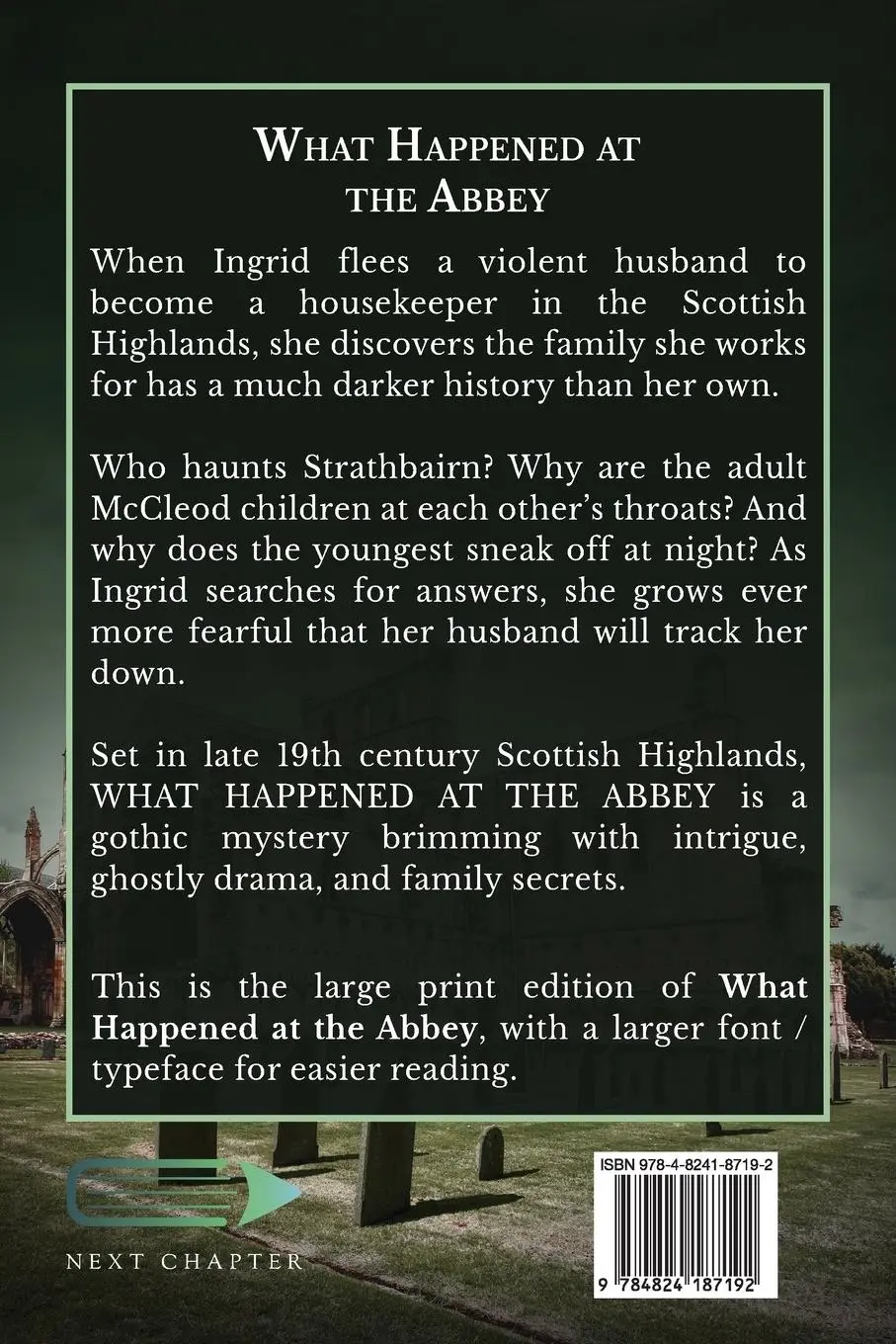 Rückseite: 9784824187192 | What Happened at the Abbey | Isobel Blackthorn | Taschenbuch | 2023