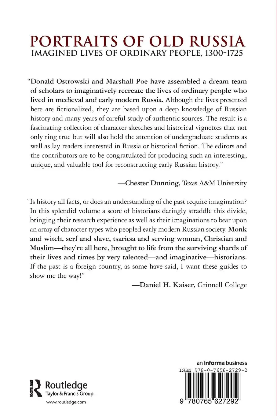 Rückseite: 9780765627292 | Portraits of Old Russia | Imagined Lives of Ordinary People, 1300-1745