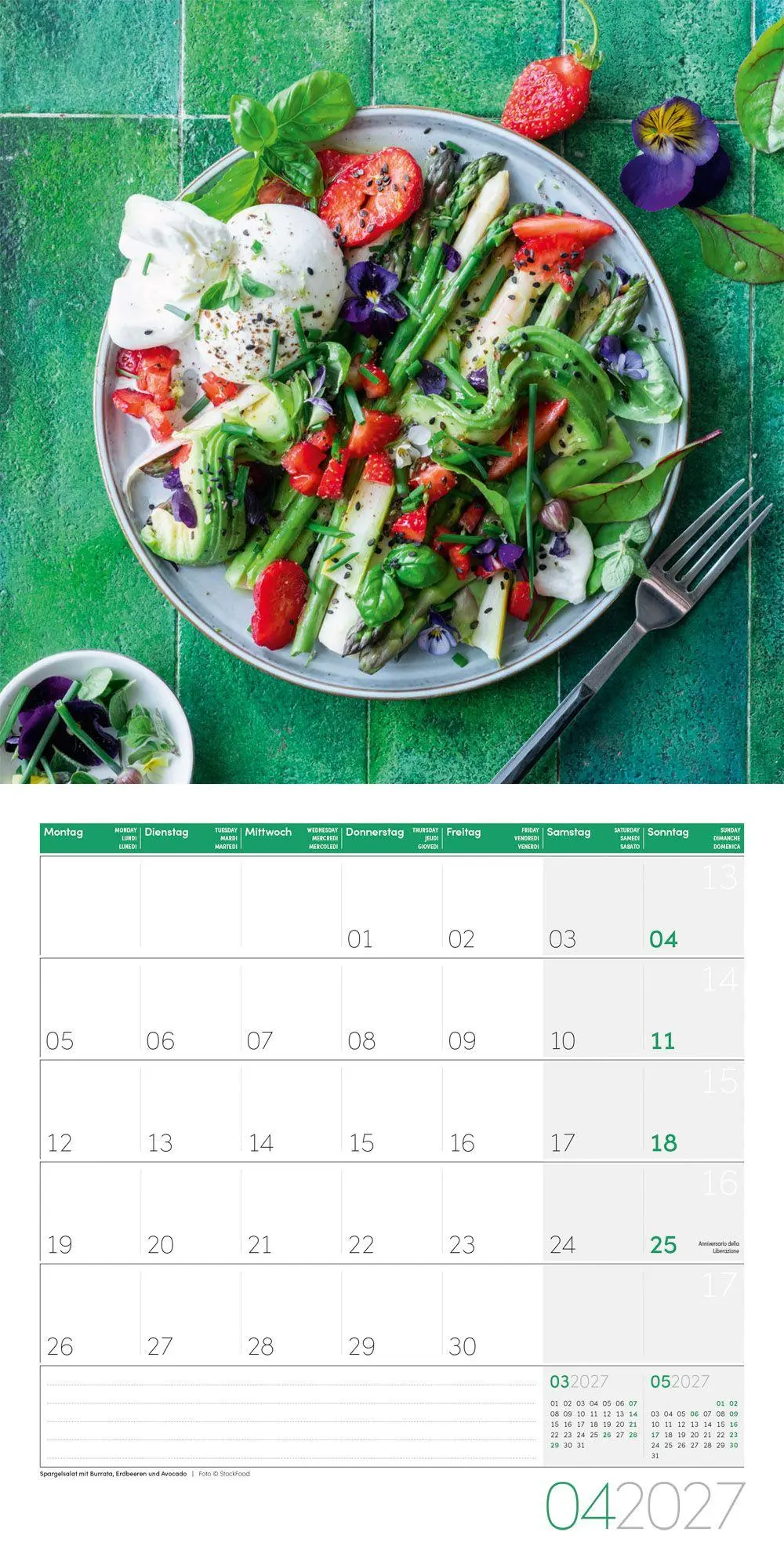 Bild: 9783838447292 | Food Kalender 2027 - 30x30 - Art12 | Ackermann Kunstverlag GmbH | 2027