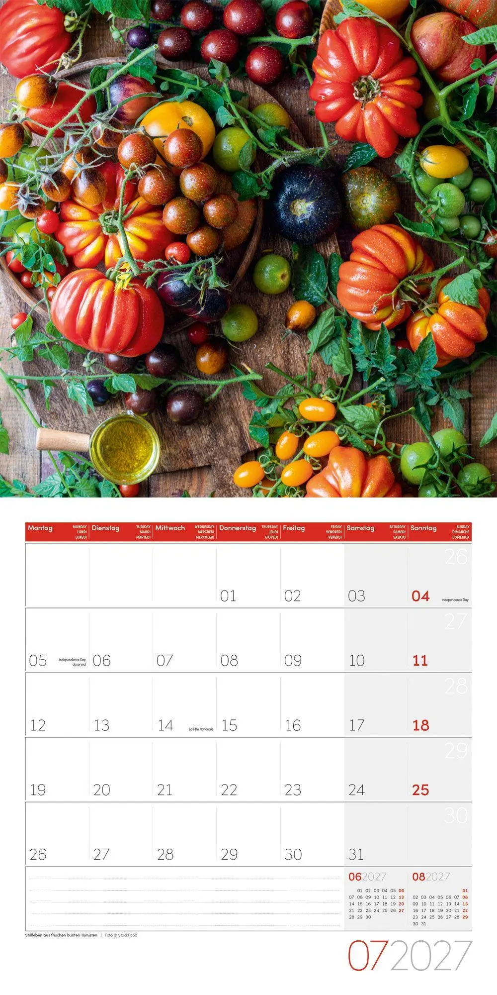 Bild: 9783838447292 | Food Kalender 2027 - 30x30 - Art12 | Ackermann Kunstverlag GmbH | 2027