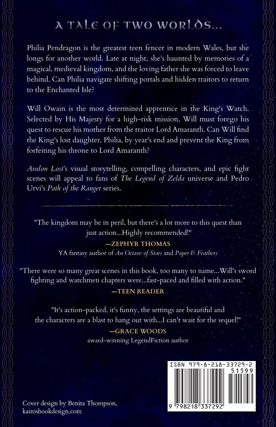 Rückseite: 9798218337292 | Avalon Lost | A YA Fantasy Adventure Novel | Mary Rose Kreger | Buch