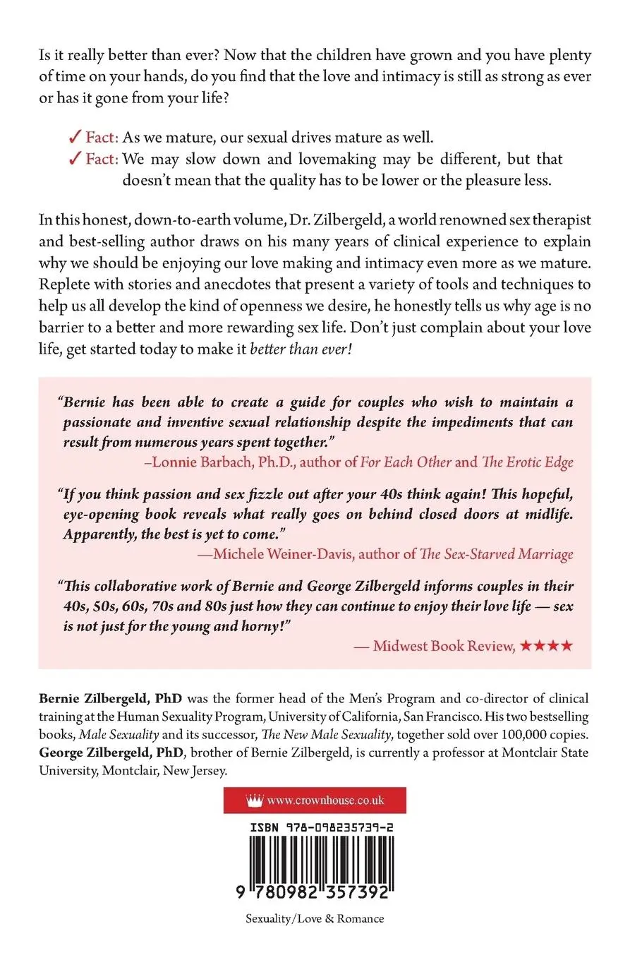 Rückseite: 9780982357392 | Sex &amp; Love at Midlife | Bernie Zilbergeld | Taschenbuch | Englisch