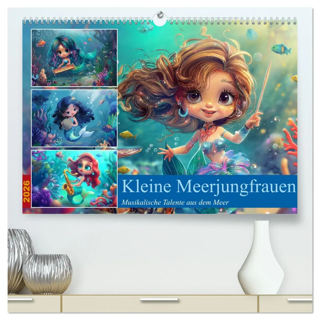 Cover: 9783457427392 | Kleine Meerjungfrauen (hochwertiger Premium Wandkalender 2026 DIN...
