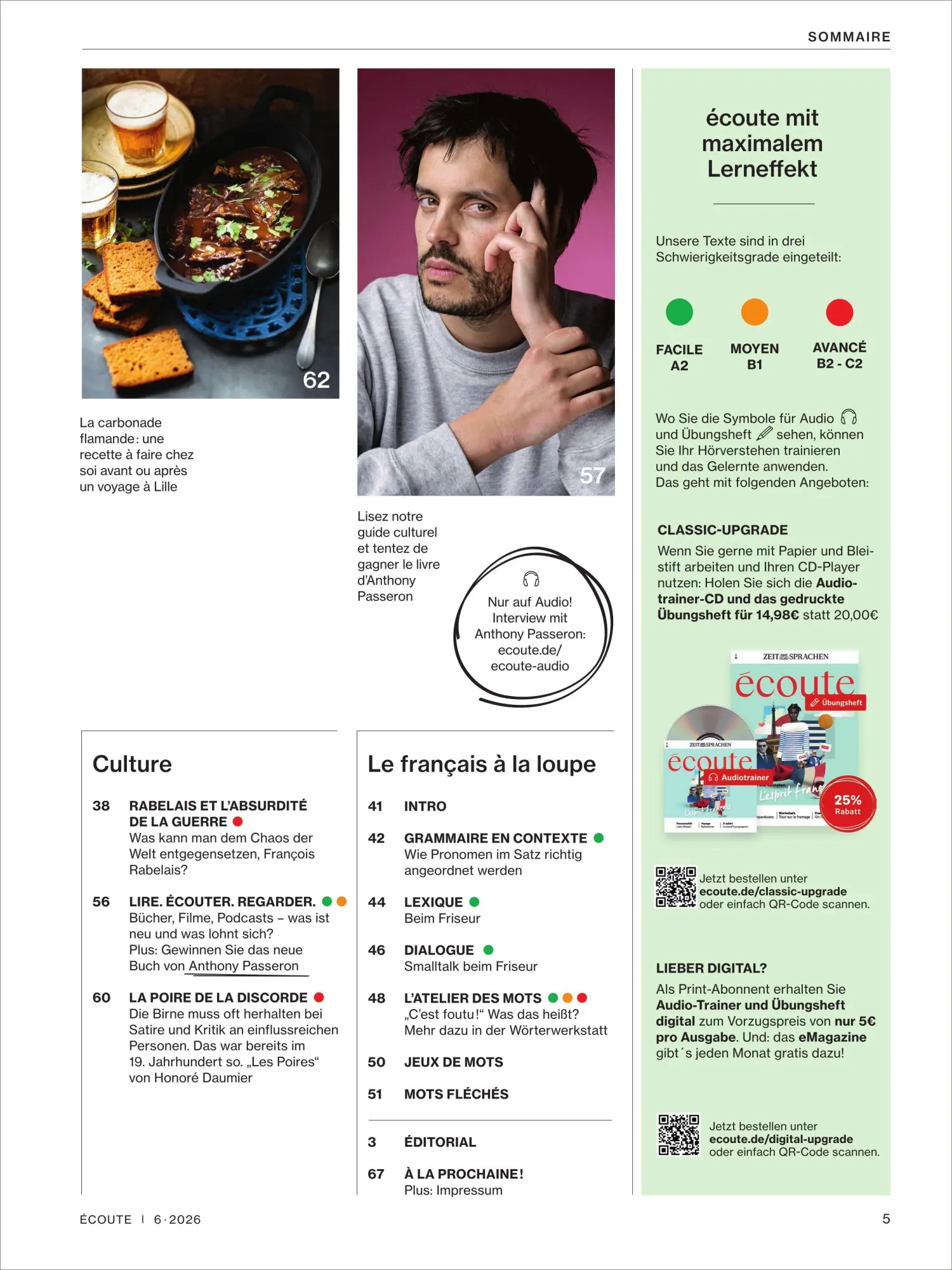 Bild: 9783689877392 | Écoute Magazin 6/26 | Marseille, Lille, Nantes. Jetzt oder nie! | GmbH