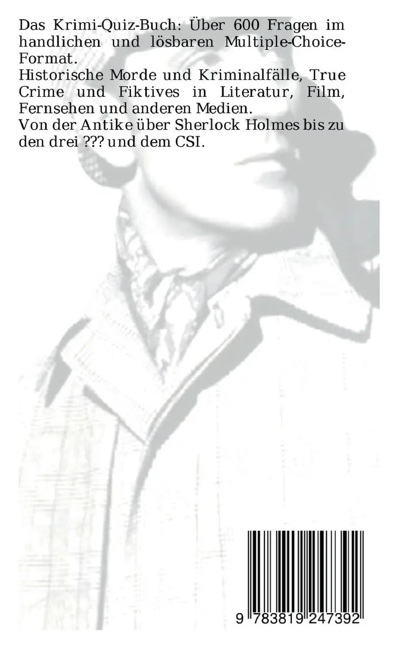 Rückseite: 9783819247392 | Das Krimi-Quiz-Buch | Smolle Smolinski | Taschenbuch | 164 S. | 2025