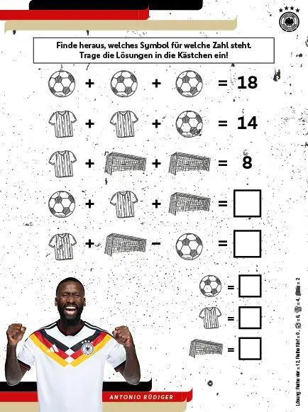 Bild: 9783833247392 | DFB: Fußballstarker Rätselspaß | Rätselblock mit Stickern | Buch
