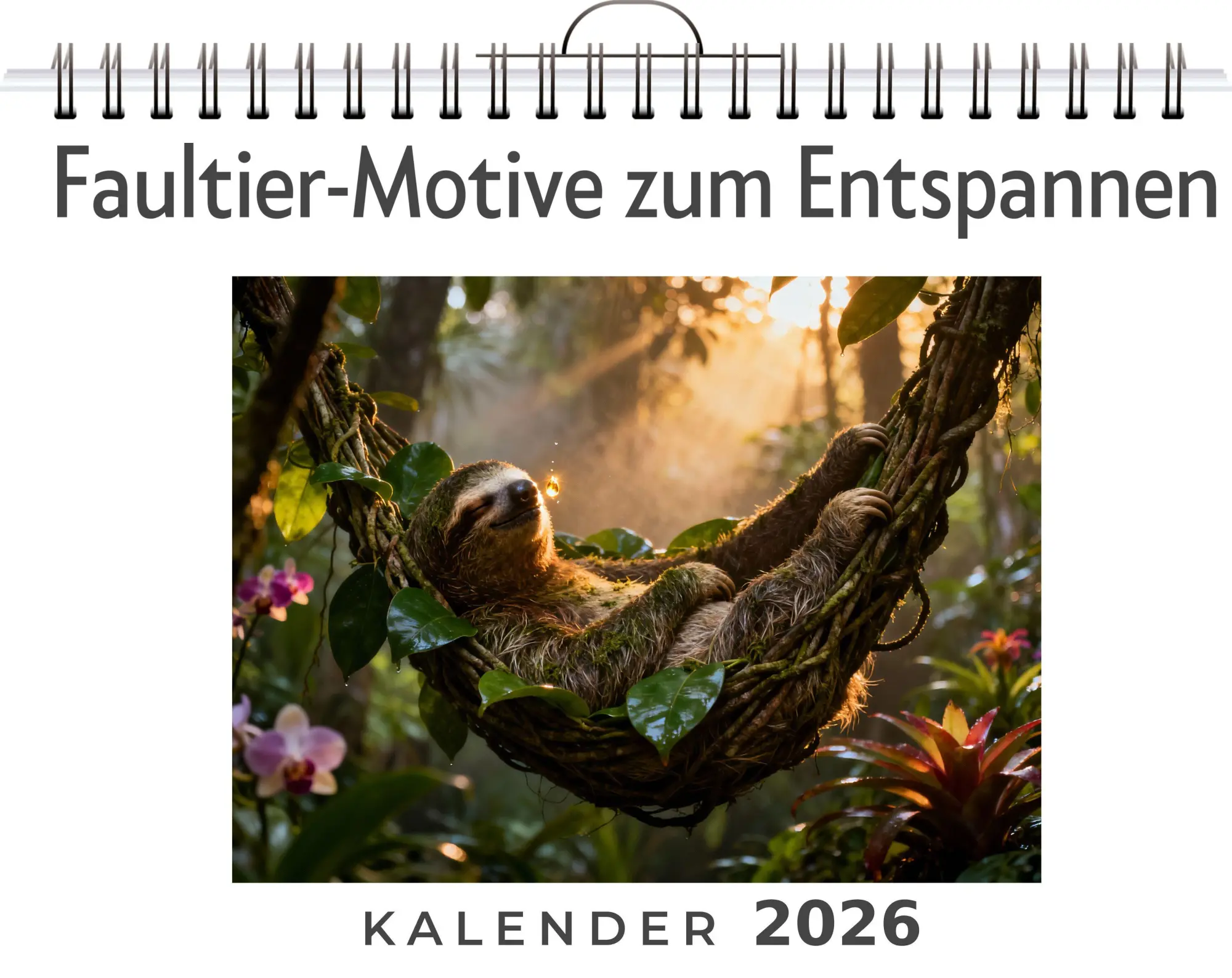 Cover: 9783695327492 | Faultier-Motive zum Entspannen | Eva Huber | Kalender | Deutsch | 2026