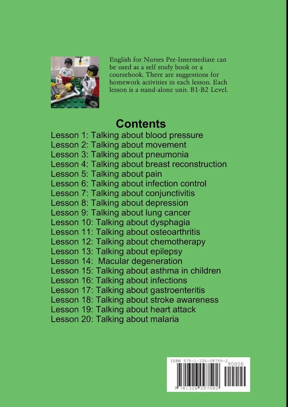 Rückseite: 9781326097592 | English for Nurses Pre-intermediate level | Virginia Allum | Buch