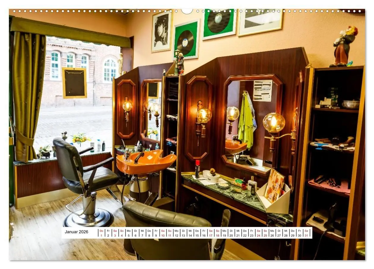 Bild: 9783516667592 | Friseursalons rund um den Globus (Wandkalender 2026 DIN A2 quer),...