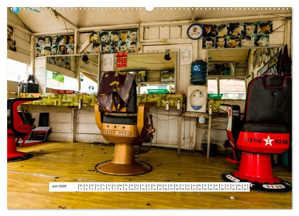 Bild: 9783516667592 | Friseursalons rund um den Globus (Wandkalender 2026 DIN A2 quer),...