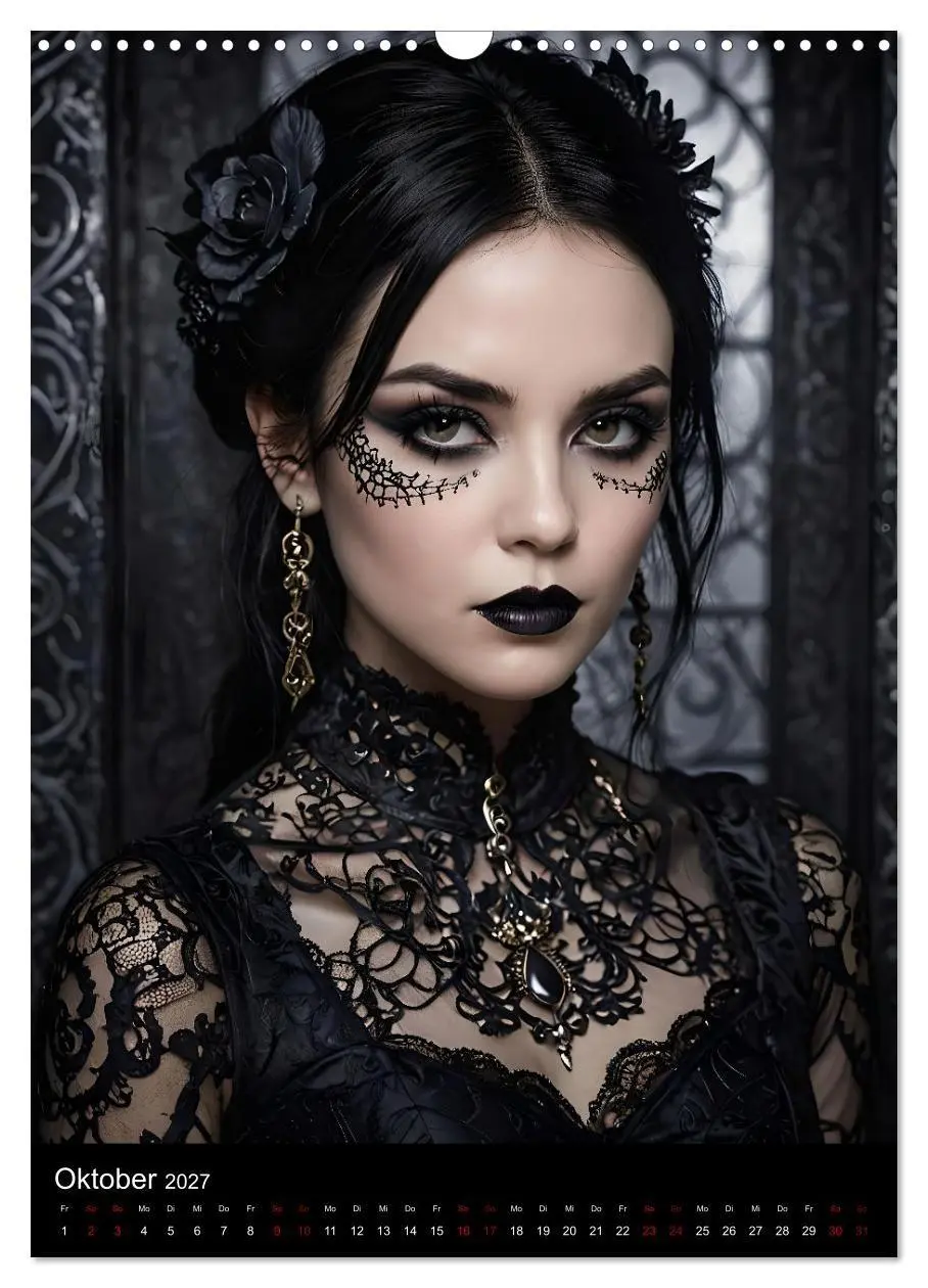 Bild: 9783569067592 | Gothic beauties - Schönheiten der Nacht (Wandkalender 2027 DIN A3...