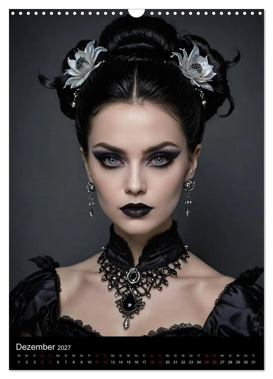 Bild: 9783569067592 | Gothic beauties - Schönheiten der Nacht (Wandkalender 2027 DIN A3...