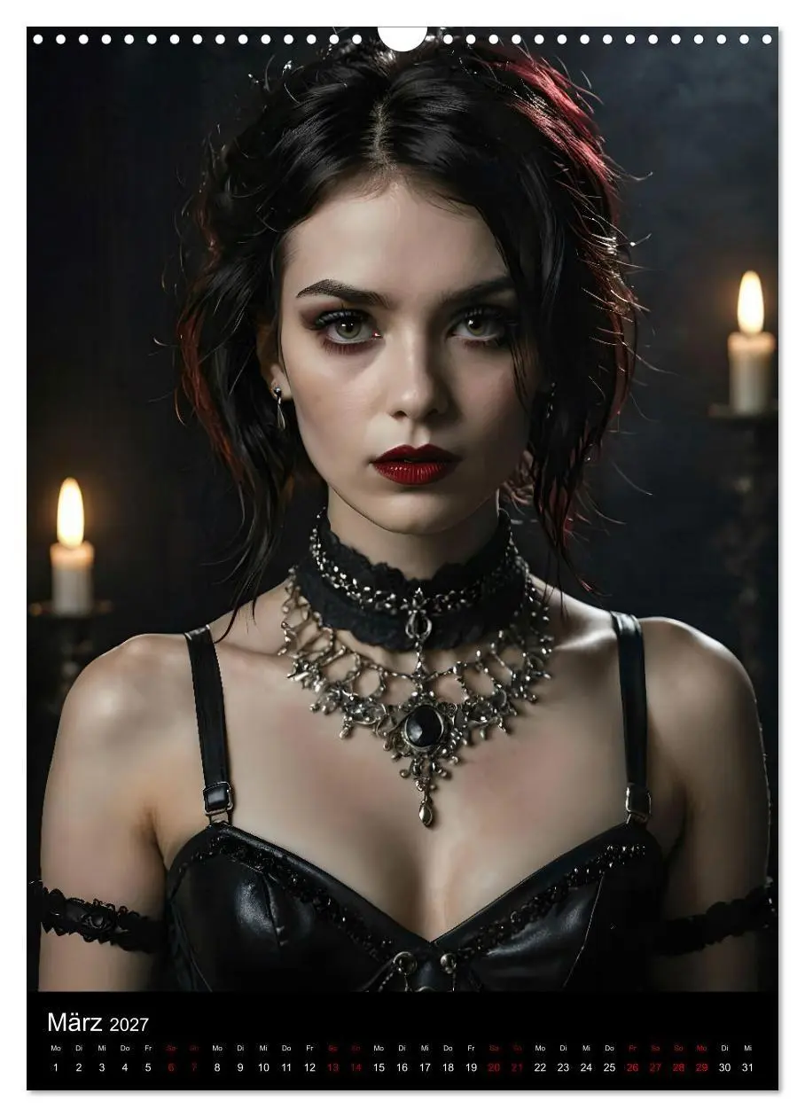 Bild: 9783569067592 | Gothic beauties - Schönheiten der Nacht (Wandkalender 2027 DIN A3...