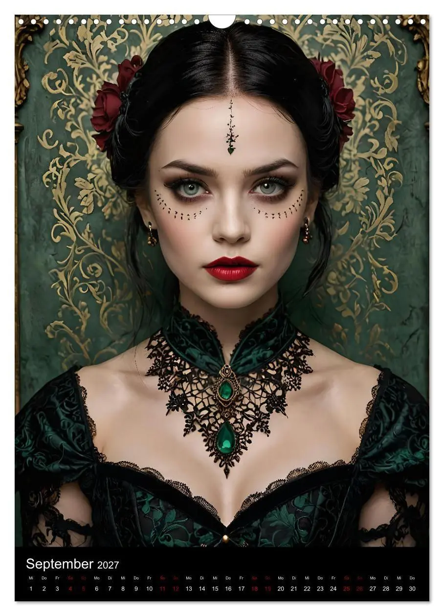 Bild: 9783569067592 | Gothic beauties - Schönheiten der Nacht (Wandkalender 2027 DIN A3...