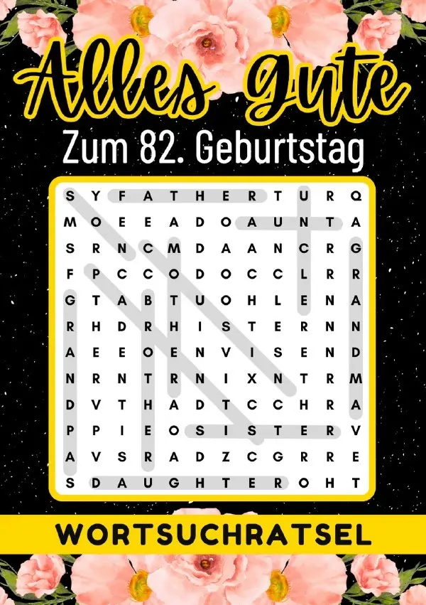 Cover: 9783759837592 | 82 Geburtstag Geschenk Alles Gute zum 82. Geburtstag - Wortsuchrätsel