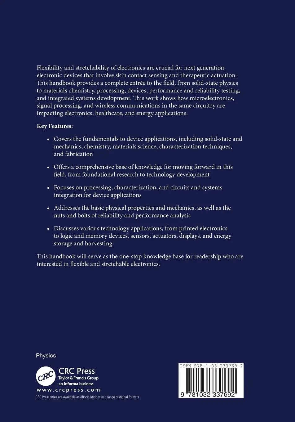 Rückseite: 9781032337692 | Handbook of Flexible and Stretchable Electronics | Hussain (u. a.)