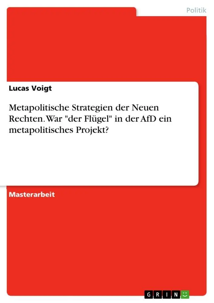Metapolitische Strategien der Neuen Rechten. War der Flügel in der AfD ein metapolitisches Projekt?
