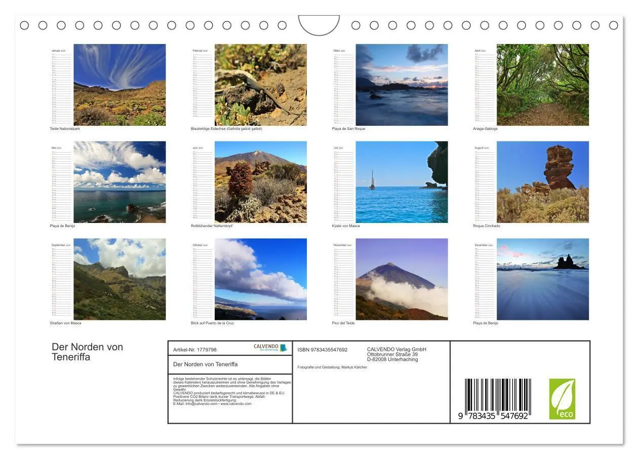 Bild: 9783435547692 | Der Norden von Teneriffa (Wandkalender 2025 DIN A4 quer), CALVENDO...
