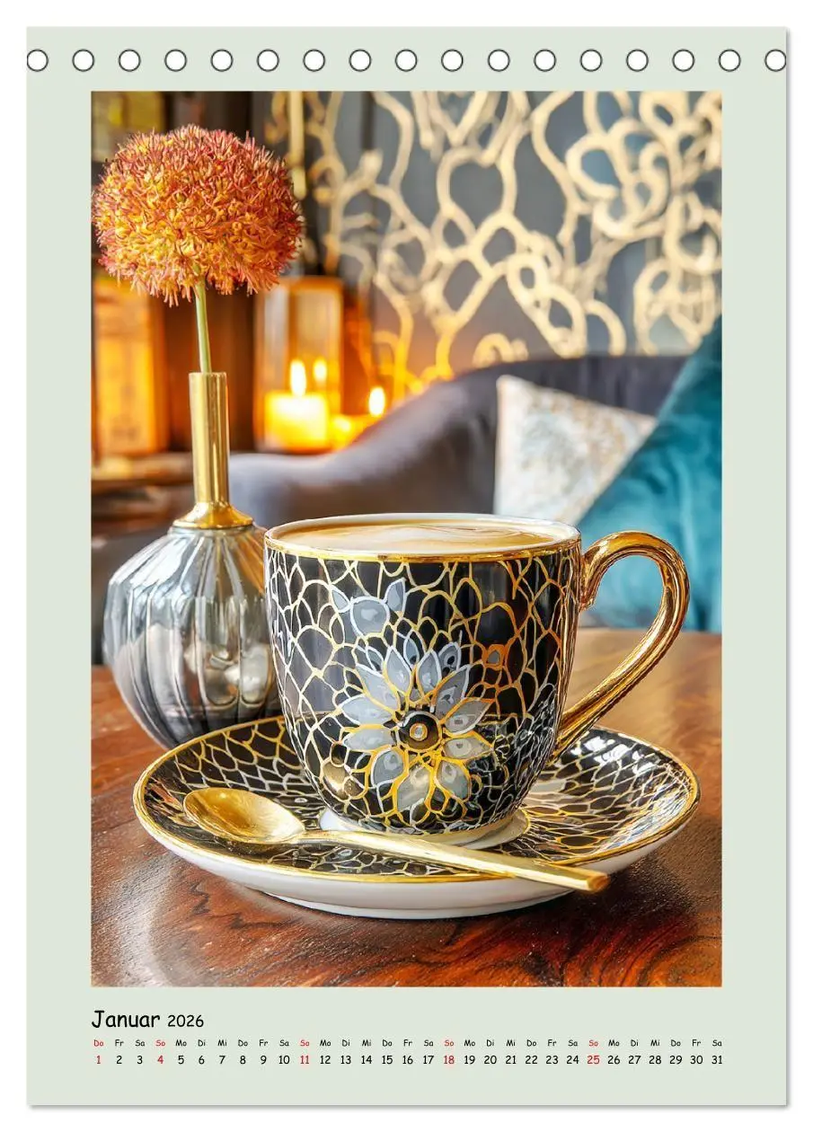 Bild: 9783516727692 | Kaffeepoesie. Der Charme edler Tassen (Tischkalender 2026 DIN A5...