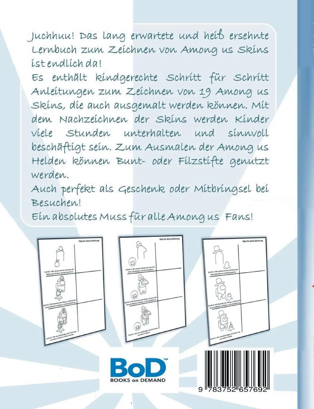 Rückseite: 9783752657692 | Wie man Skins zeichnet für Am@ng.us Fans | Ricky Roogle | Taschenbuch