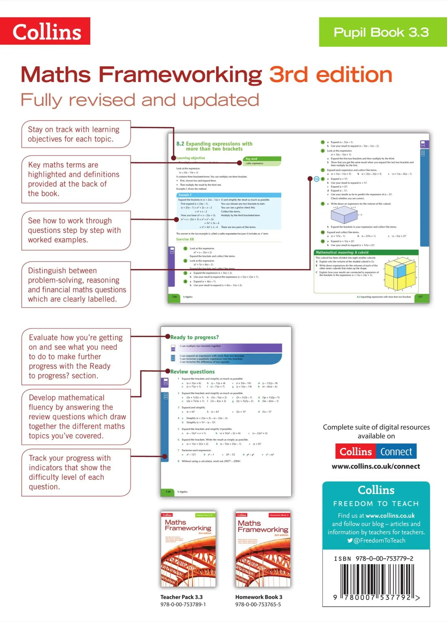 Rückseite: 9780007537792 | Maths Frameworking -- Pupil Book 3.3 [Third Edition] | Kevin Evans