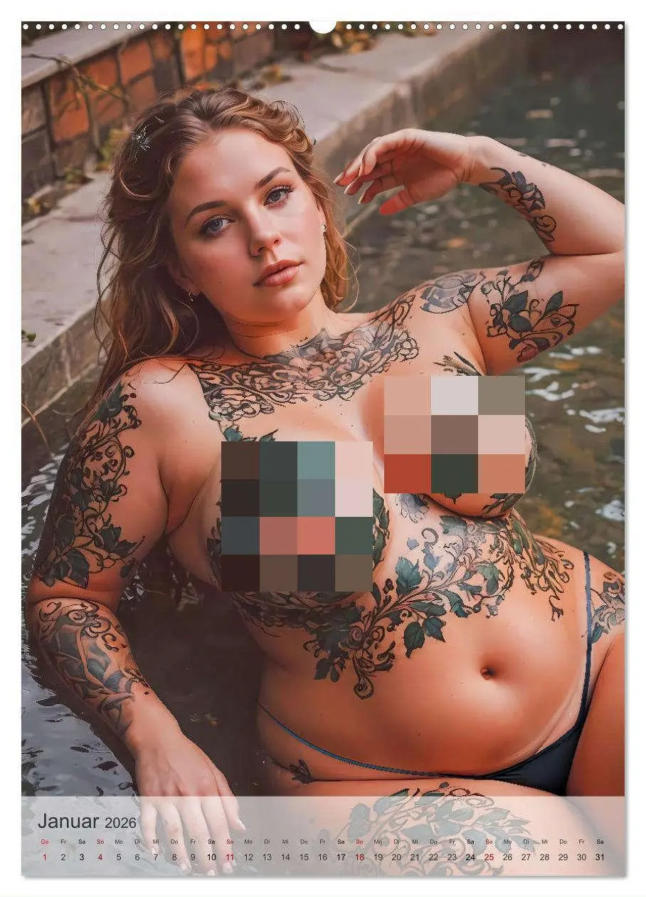 Bild: 9783457247792 | Verführerische Momente - Kurven und Tattoos (Wandkalender 2026 DIN...