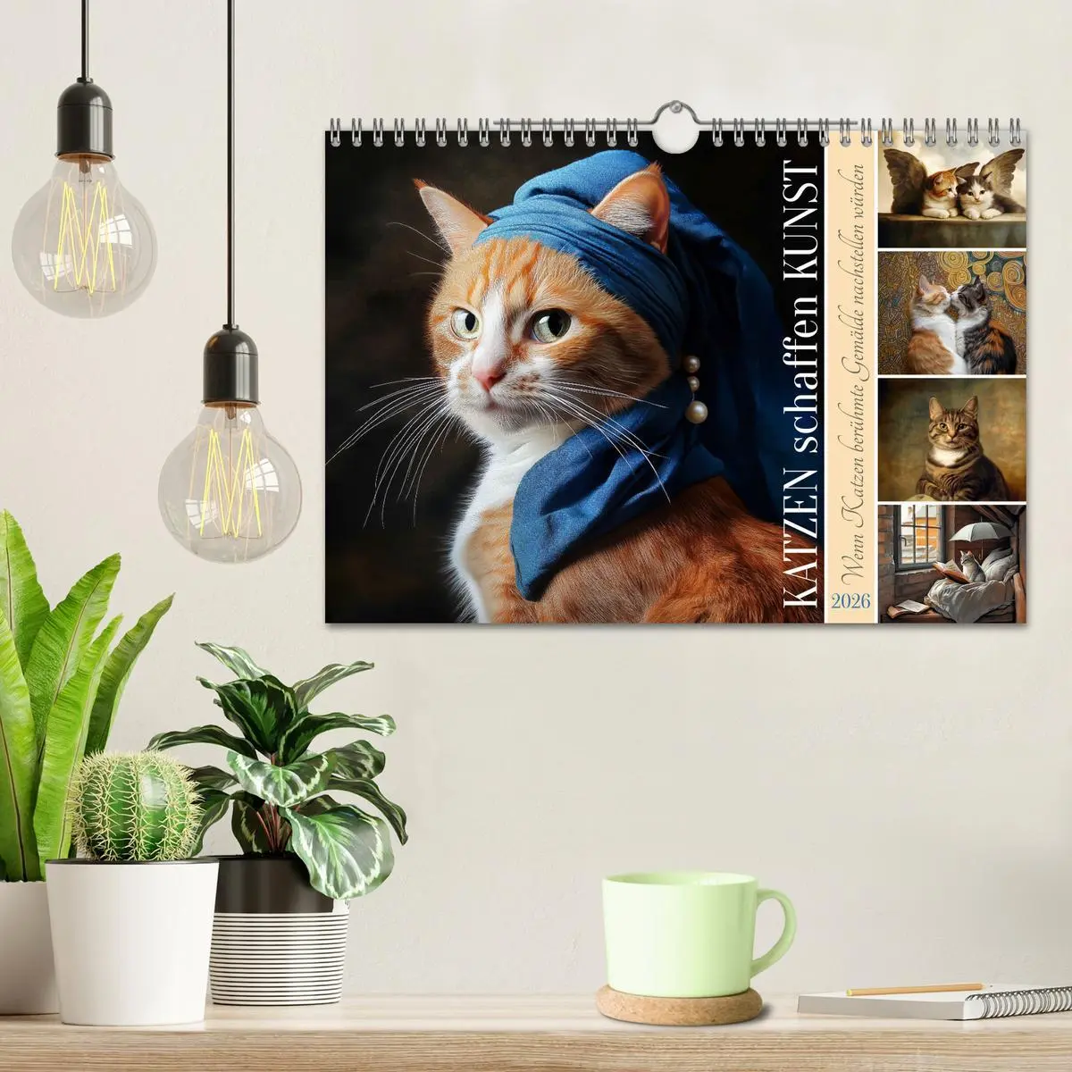 Bild: 9783457317792 | Katzen schaffen Kunst (Wandkalender 2026 DIN A4 quer), CALVENDO...