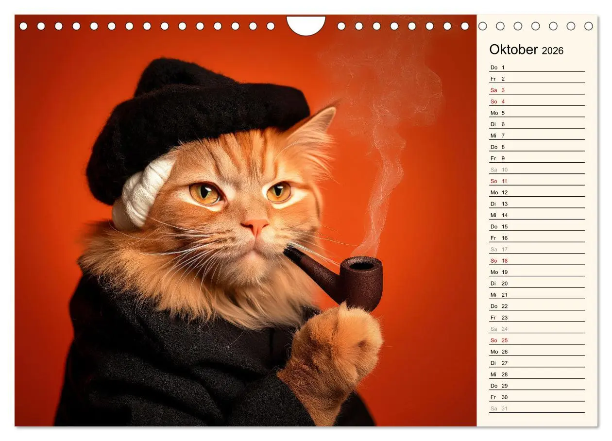 Bild: 9783457317792 | Katzen schaffen Kunst (Wandkalender 2026 DIN A4 quer), CALVENDO...