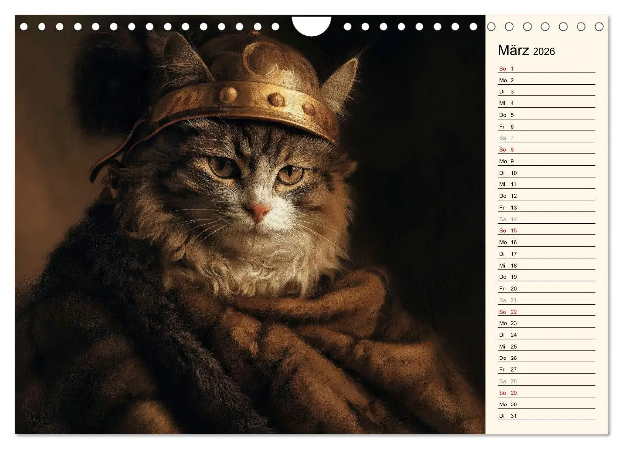 Bild: 9783457317792 | Katzen schaffen Kunst (Wandkalender 2026 DIN A4 quer), CALVENDO...