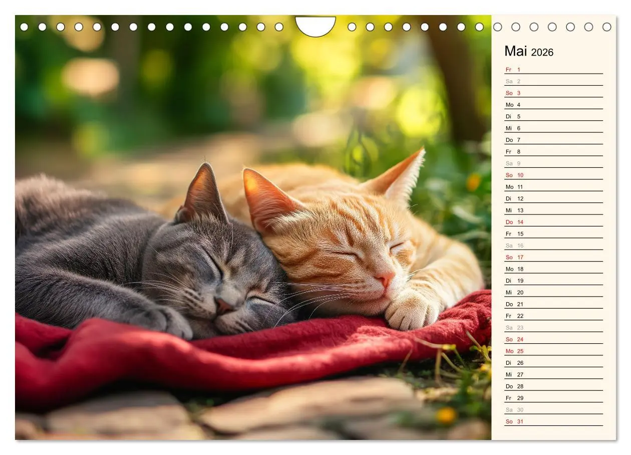 Bild: 9783457317792 | Katzen schaffen Kunst (Wandkalender 2026 DIN A4 quer), CALVENDO...