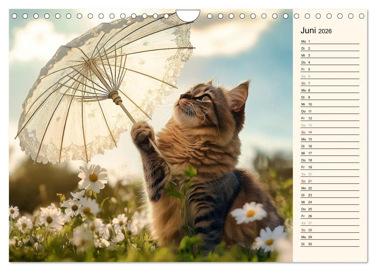 Bild: 9783457317792 | Katzen schaffen Kunst (Wandkalender 2026 DIN A4 quer), CALVENDO...