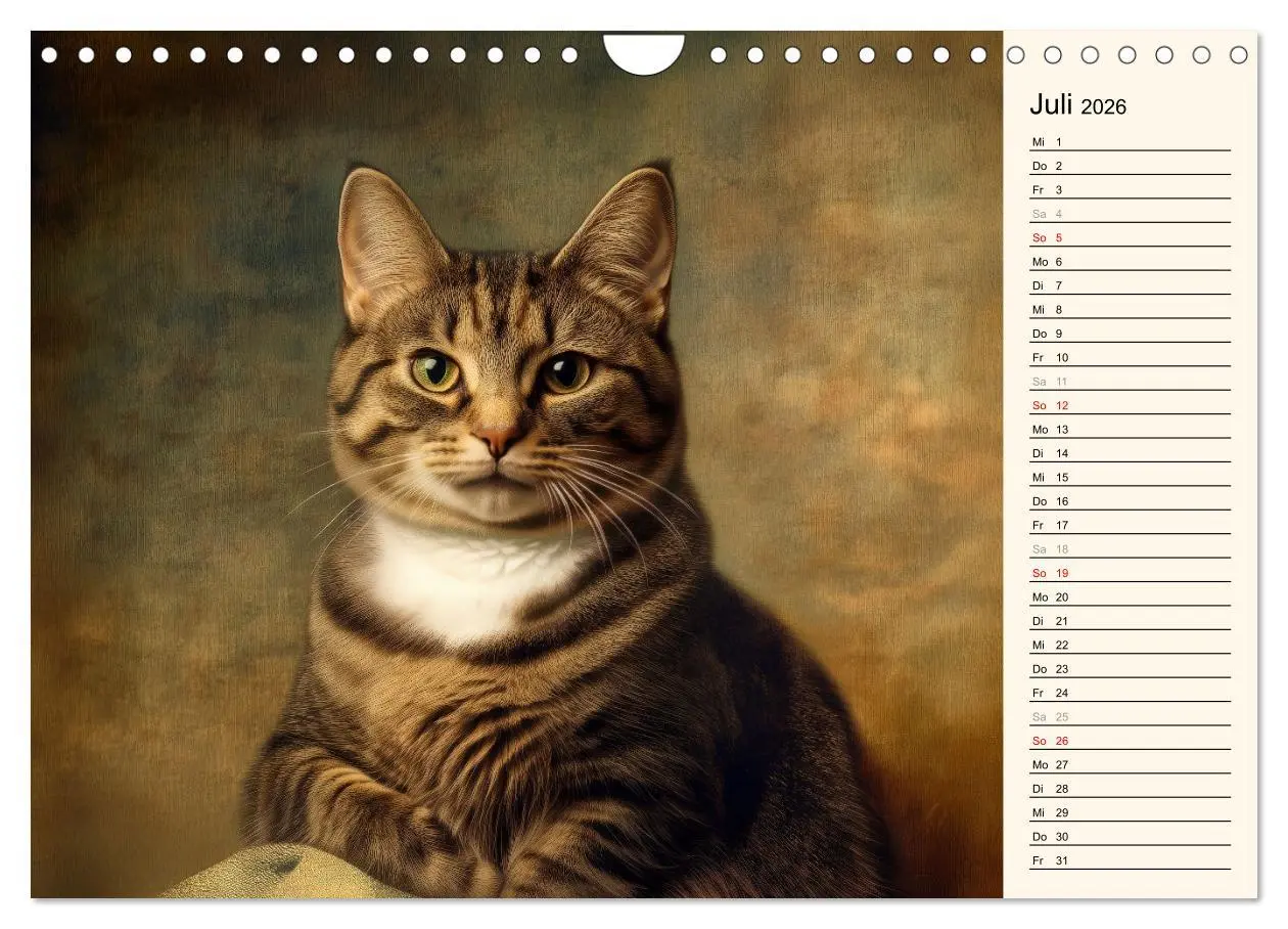 Bild: 9783457317792 | Katzen schaffen Kunst (Wandkalender 2026 DIN A4 quer), CALVENDO...