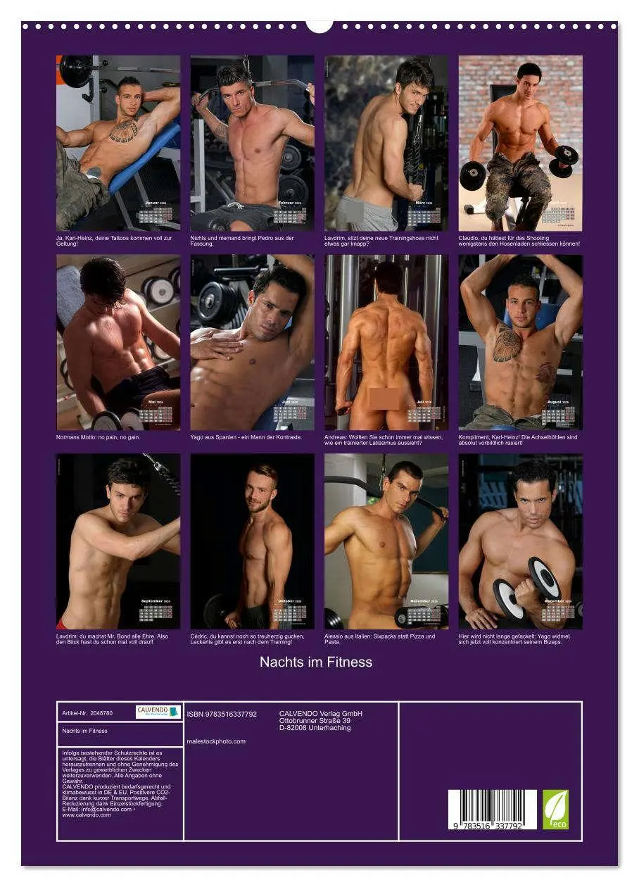 Bild: 9783516337792 | Nachts im Fitness (hochwertiger Premium Wandkalender 2026 DIN A2...