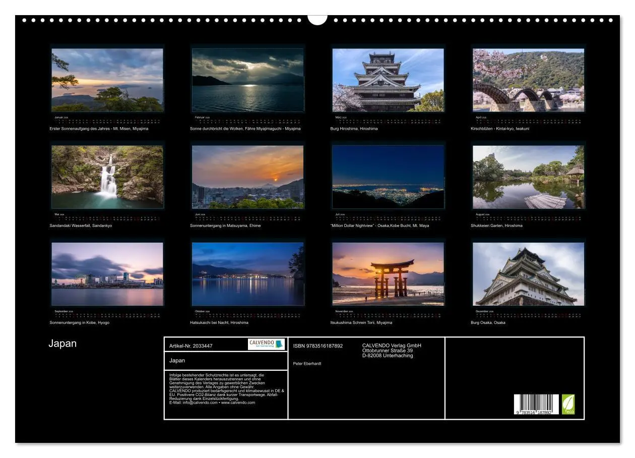 Bild: 9783516187892 | Japan (Wandkalender 2026 DIN A2 quer), CALVENDO Monatskalender | 2026