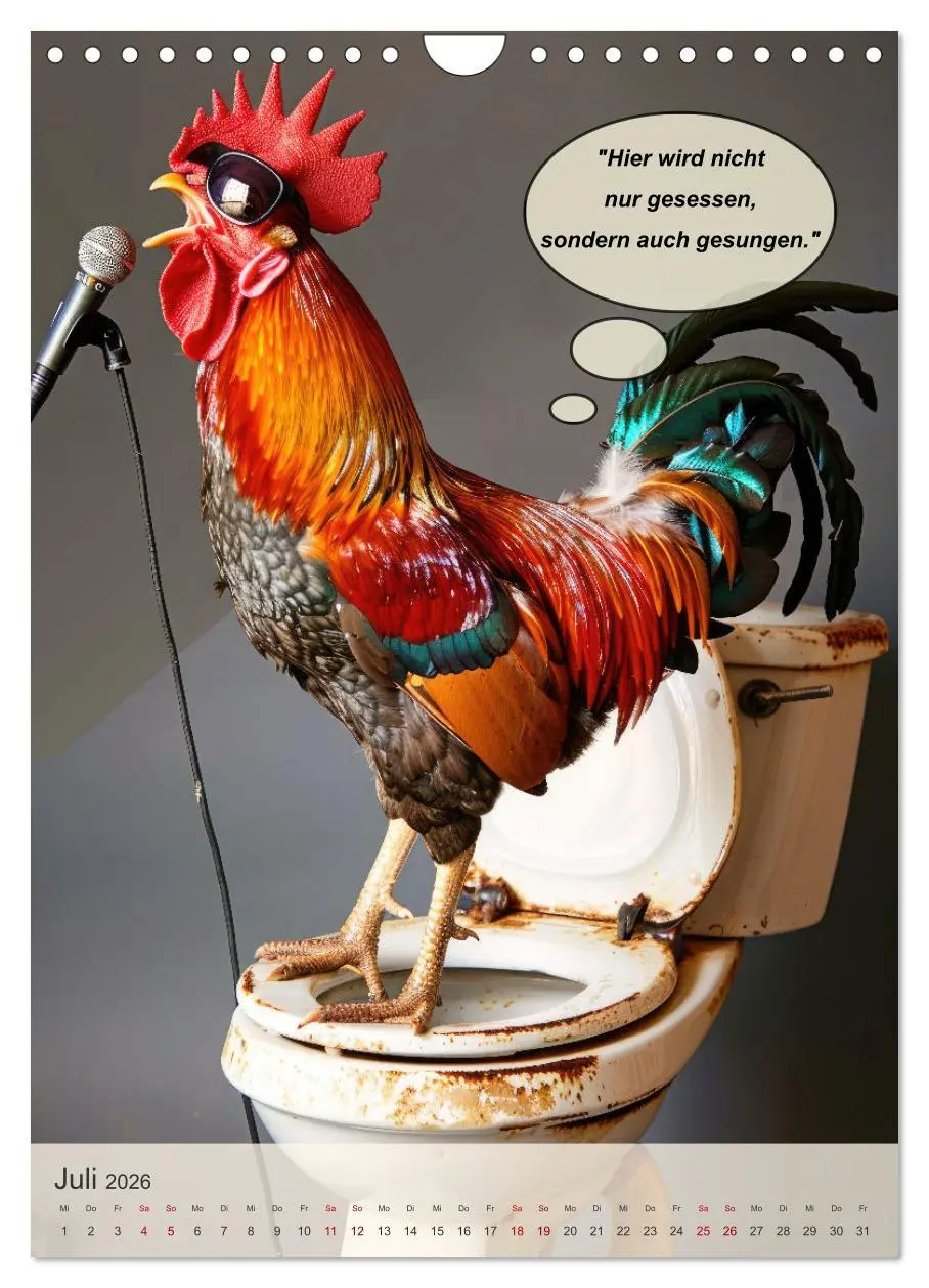 Bild: 9783516257892 | Tierisch lustiger Toilettenhumor (Wandkalender 2026 DIN A4 hoch),...