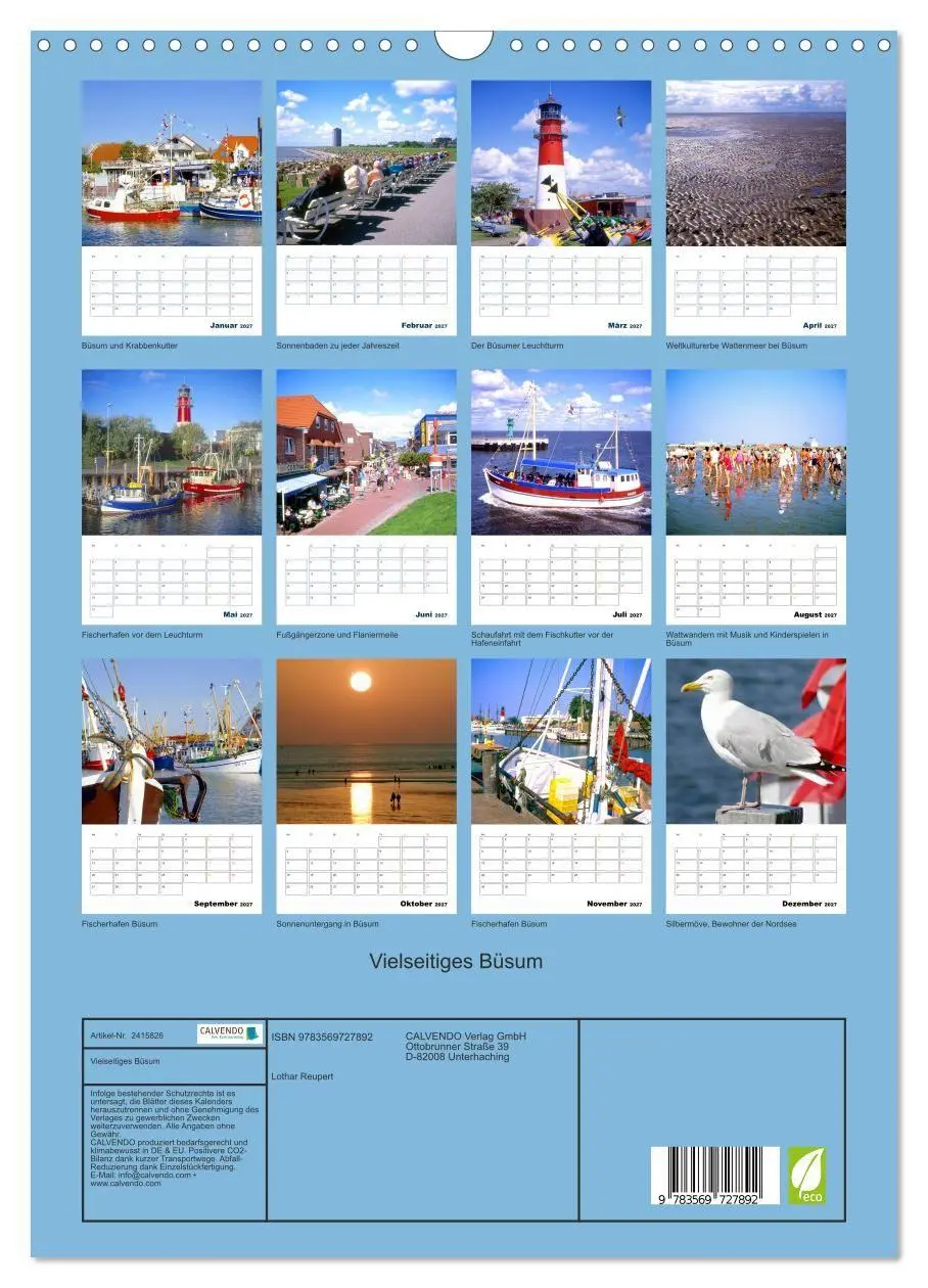 Bild: 9783569727892 | Vielseitiges Büsum (Wandkalender 2027 DIN A3 hoch), CALVENDO...