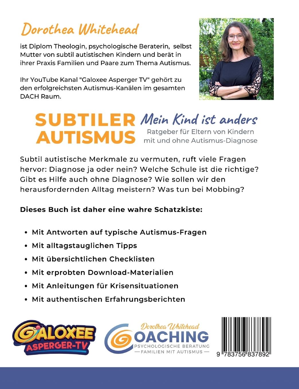 Rückseite: 9783756837892 | Subtiler Autismus | Mein Kind ist anders | Dorothea Whitehead | Buch