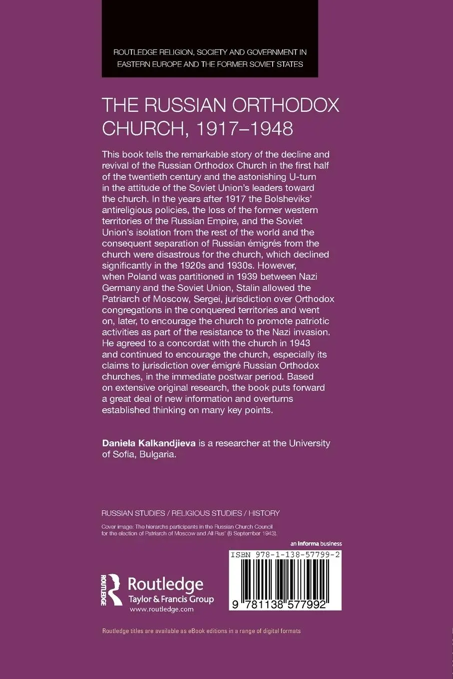 Rückseite: 9781138577992 | The Russian Orthodox Church, 1917-1948 | From Decline to Resurrection