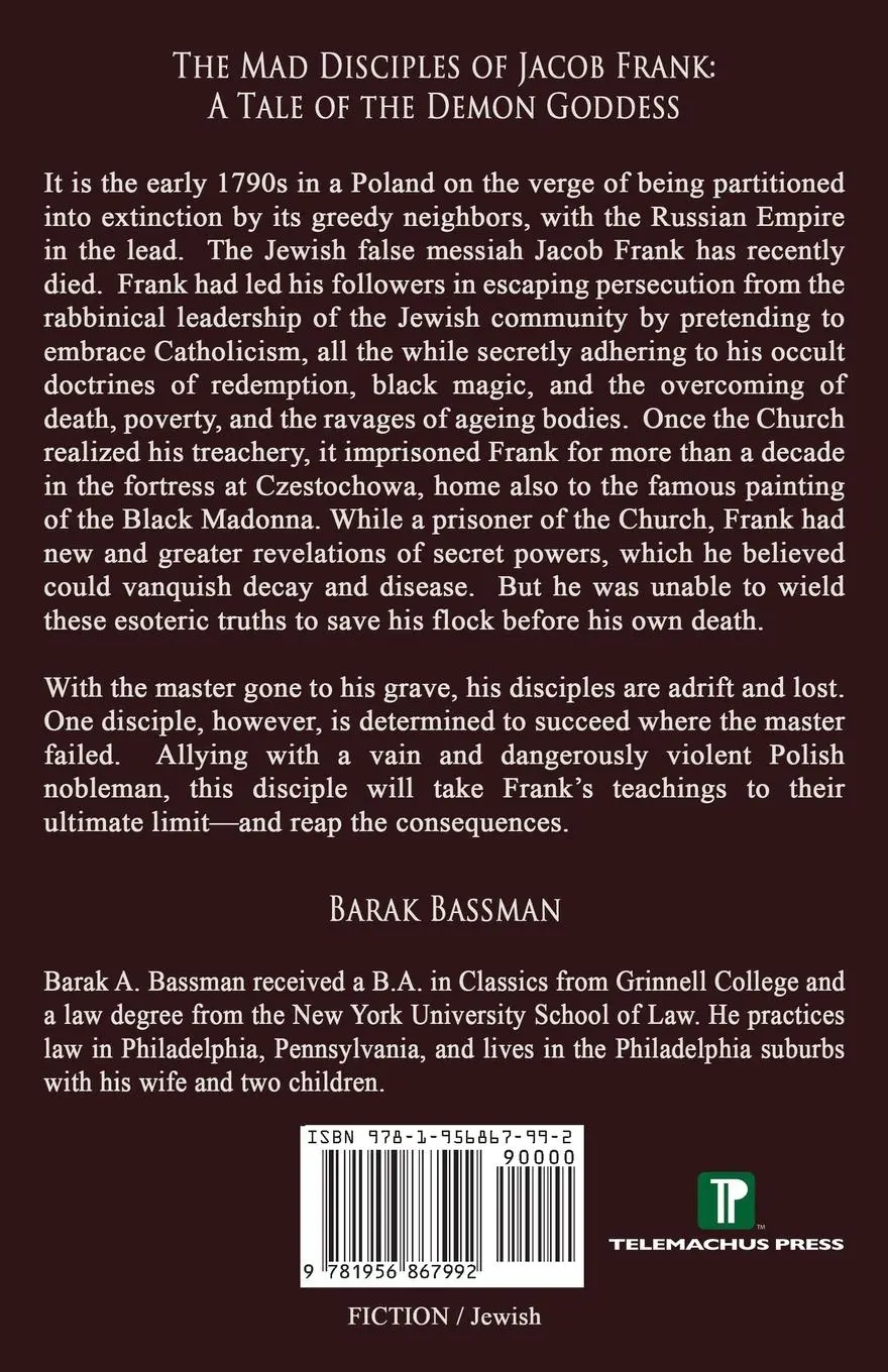 Rückseite: 9781956867992 | The Mad Disciples of Jacob Frank | A Tale of the Demon Goddess | Buch