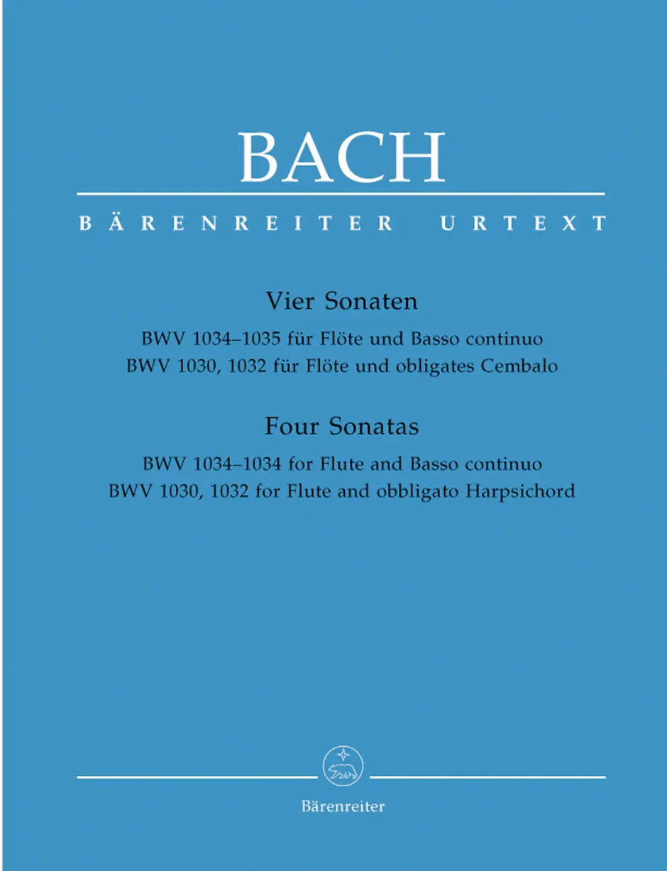 Cover: 9790006447992 | Four Flute Sonatas | Urtext. Rev. Neuausgabe | Johann Sebastian Bach