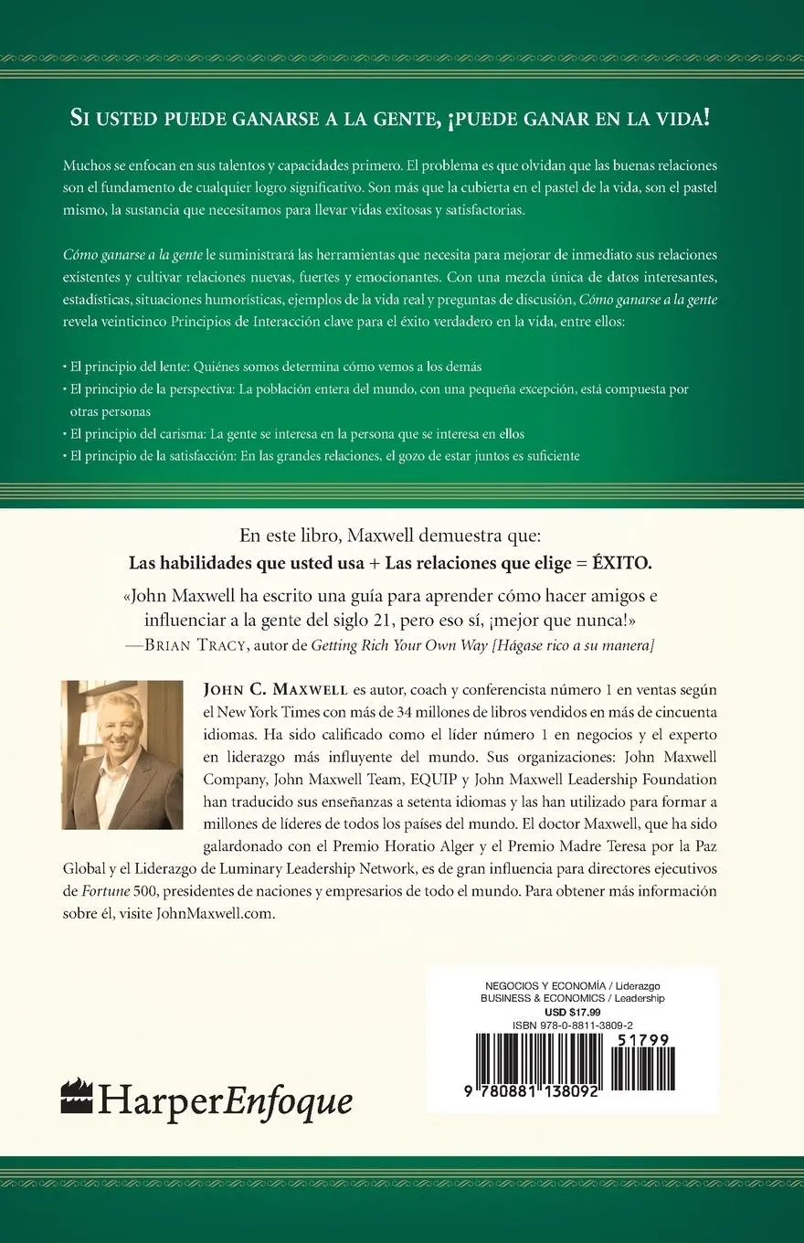 Rückseite: 9780881138092 | Como Ganarse a la Gente | John C. Maxwell (u. a.) | Taschenbuch | 2005