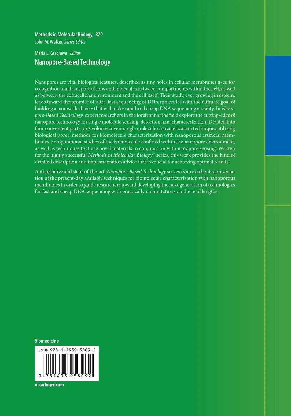 Rückseite: 9781493958092 | Nanopore-Based Technology | Maria E. Gracheva | Taschenbuch | xi