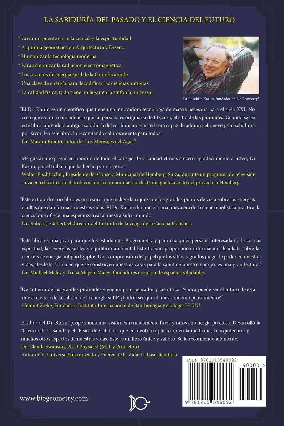 Rückseite: 9781915548092 | De Regreso a un Futuro Para a Humanidad | BioGeometry | Sc | Buch