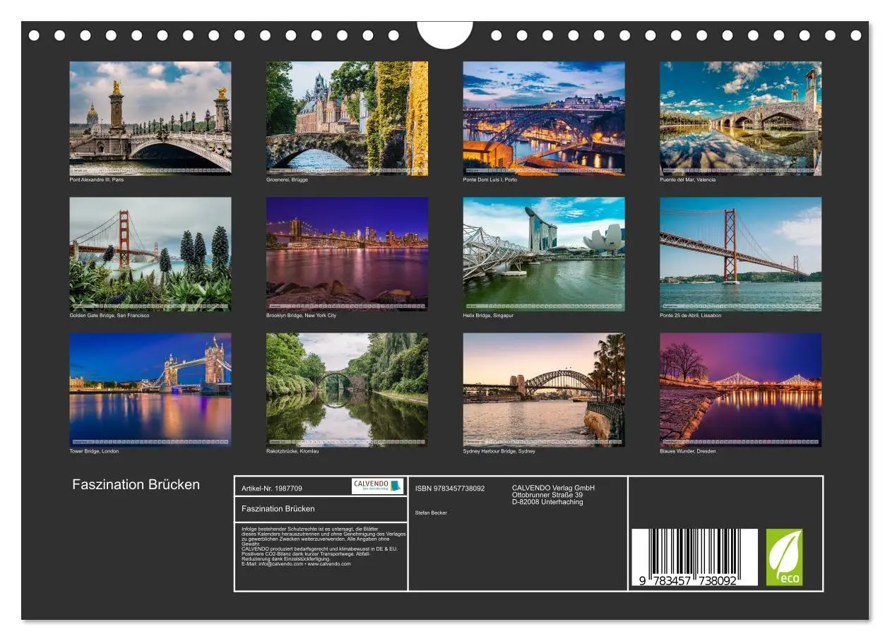 Bild: 9783457738092 | Faszination Brücken (Wandkalender 2026 DIN A4 quer), CALVENDO...