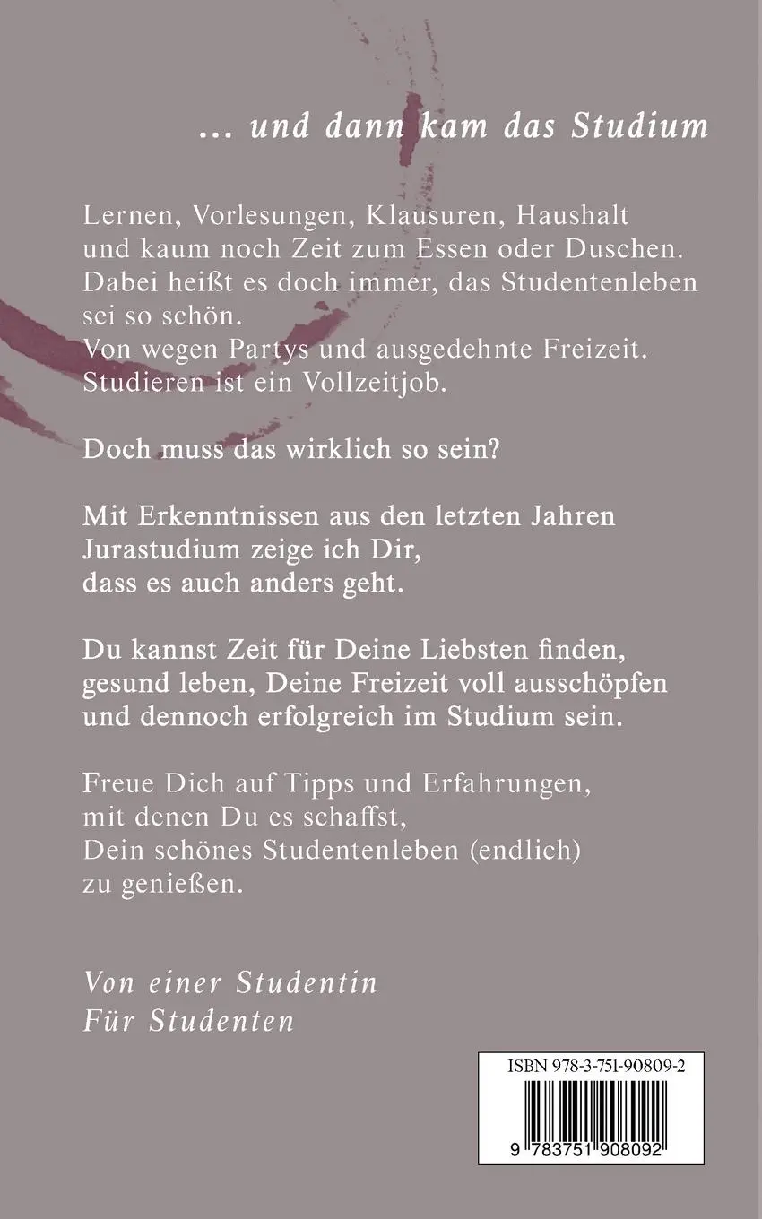 Rückseite: 9783751908092 | In dubio pro Vino | Erkenntnisse aus dem Leben einer Jurastudentin