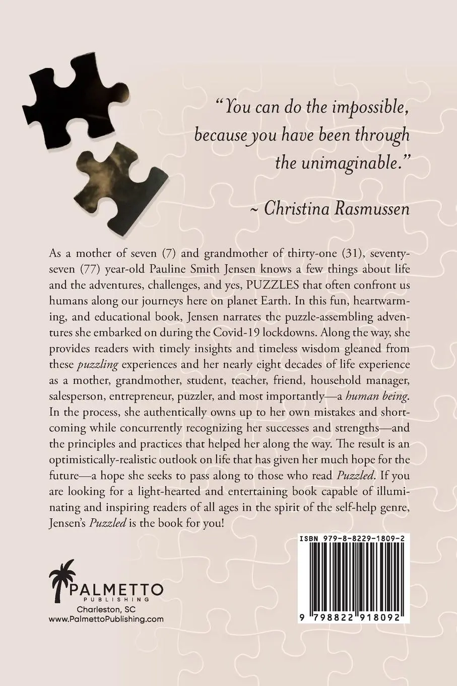 Rückseite: 9798822918092 | Puzzled | Life Lessons Learned from Doing Puzzles | Jensen | Buch