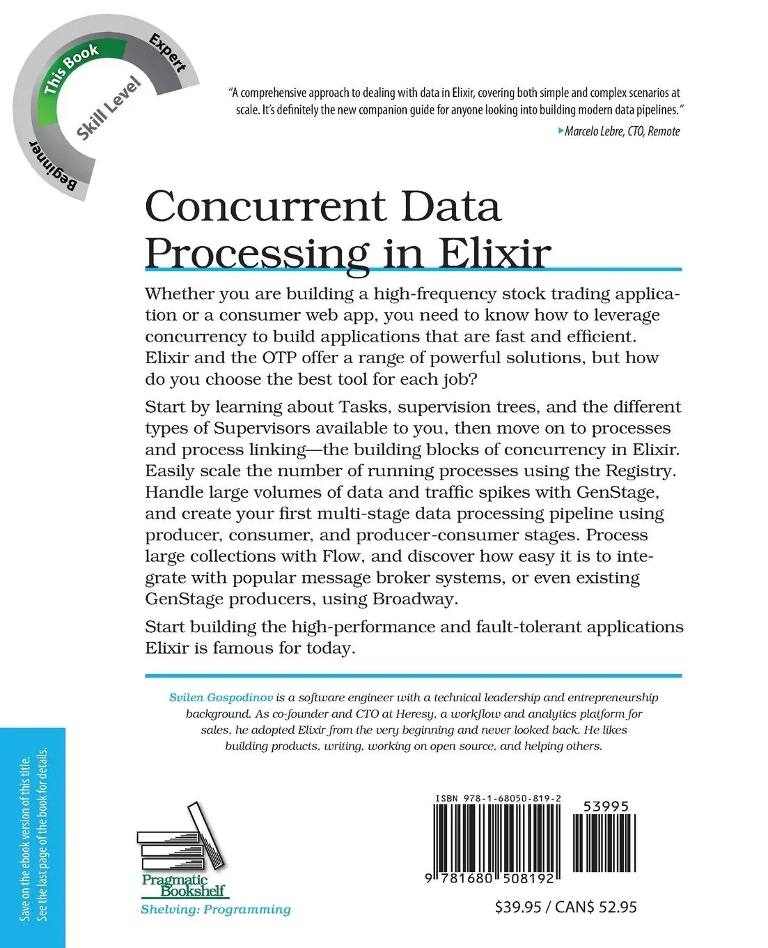Rückseite: 9781680508192 | Concurrent Data Processing in Elixir | Svilen Gospodinov | Taschenbuch